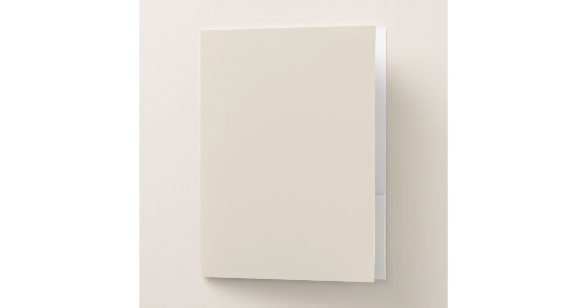 Bone (solid color) pocket folder | Zazzle