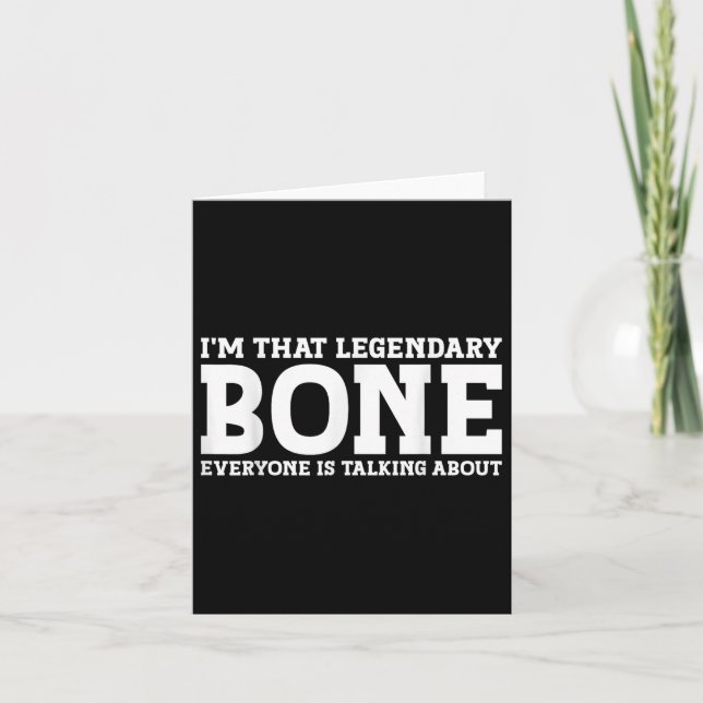 Bone Surname Funny Team Family Last Name Bone  Card (Front)