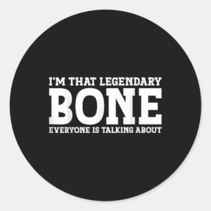 Bone Surname Funny Team Family Last Name Bone Classic Round Sticker