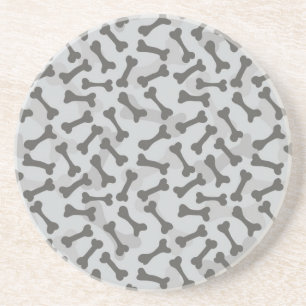 Bone Texture Pattern Greyscale Drink Coaster