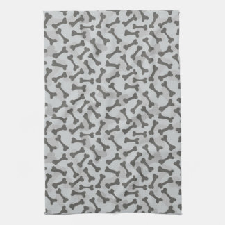 Bone Texture Pattern Greyscale Kitchen Towel