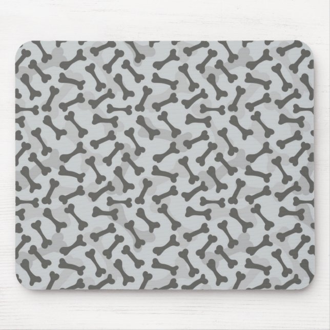 Bone Texture Pattern Greyscale Mouse Pad (Front)