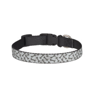 Bone Texture Pattern Greyscale Pet Collar