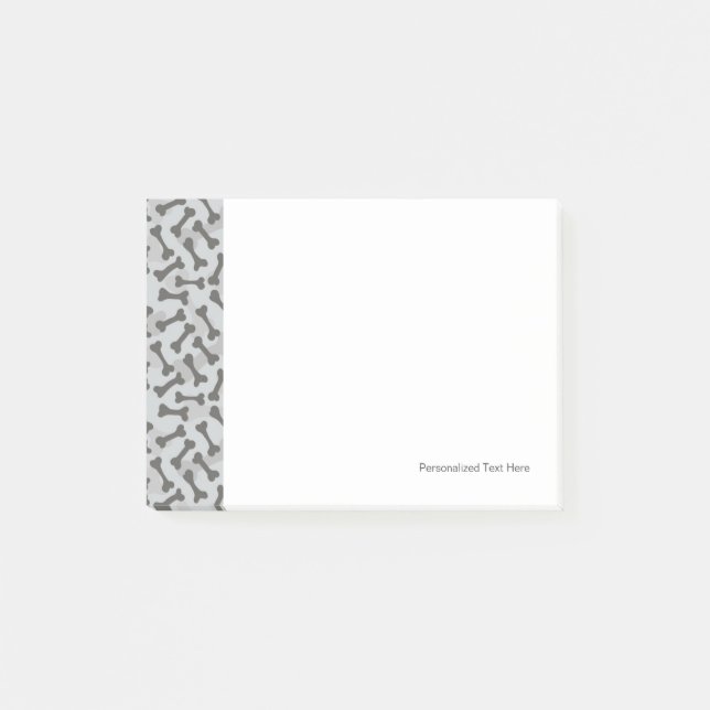 Bone Texture Pattern Greyscale Post-it Notes (Front)