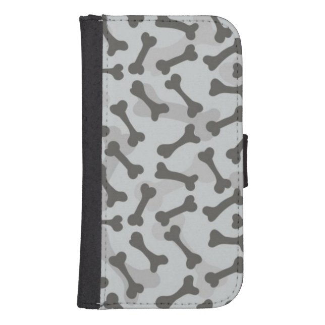 Bone Texture Pattern Greyscale Samsung Galaxy Wallet Case (Front)