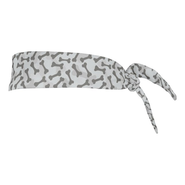 Bone Texture Pattern Greyscale Tie Headband (Rotate 90)