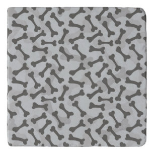 Bone Texture Pattern Greyscale Trivet