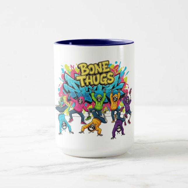 Bone Thugs Skeleton Dancers Halloween Mug (Center)