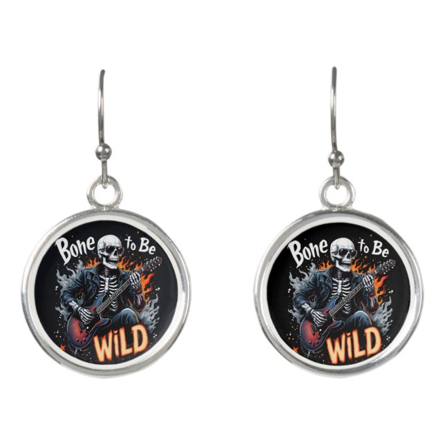  Bone to Be Wild Skeleton Earrings (Front)