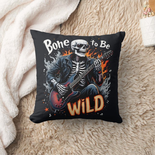 Bone to Be Wild Skeleton Pillow (Blanket)