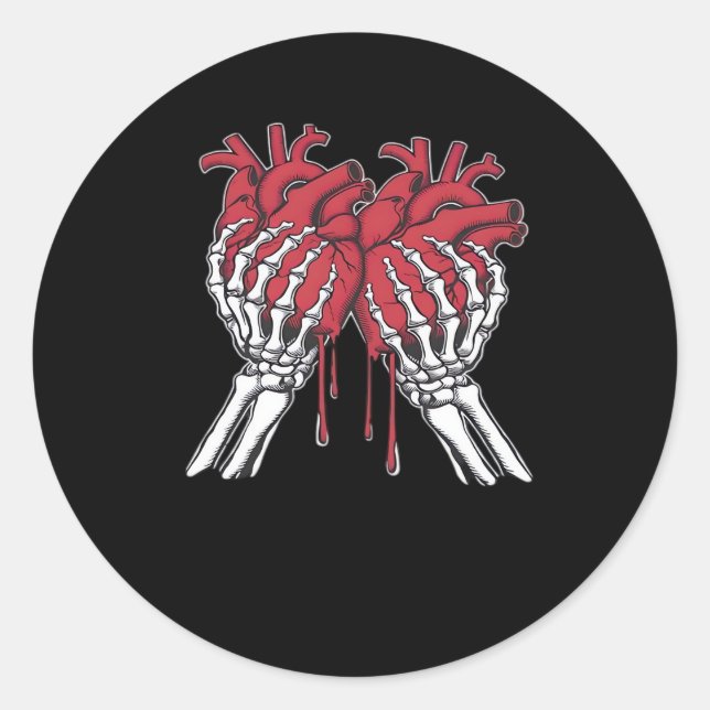 Bone To Be Your Valentine - Valentines Day Funny S Classic Round Sticker (Front)