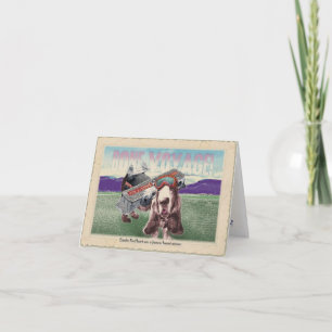 Bone Voyage! Basset travel greetings Card