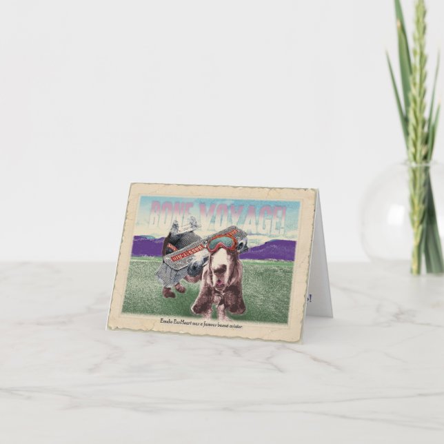 Bone Voyage!: Basset travel greetings Card (Front)