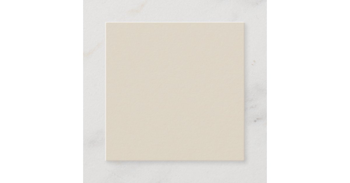 Bone White Square Business Card | Zazzle