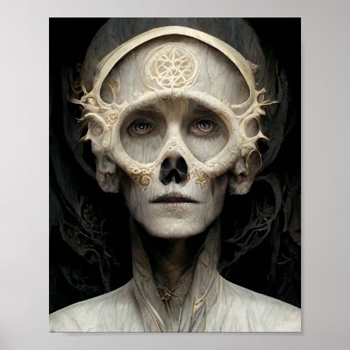 Bone Wraith 2 Dark Fantasy Sci_Fi Art Poster