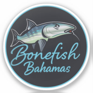 bonefish bahamas fishing sticker