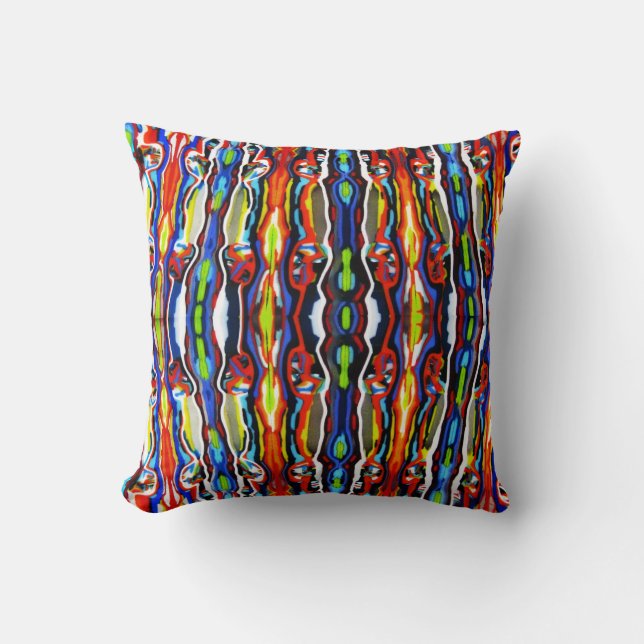 Bonefish Kaos Glass Throw Pillow (Front)