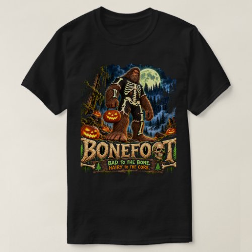 Bonefoot Bigfoot Skeleton Halloween T-Shirt