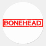 Bonehead Stamp Classic Round Sticker