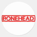 Bonehead Stamp Classic Round Sticker