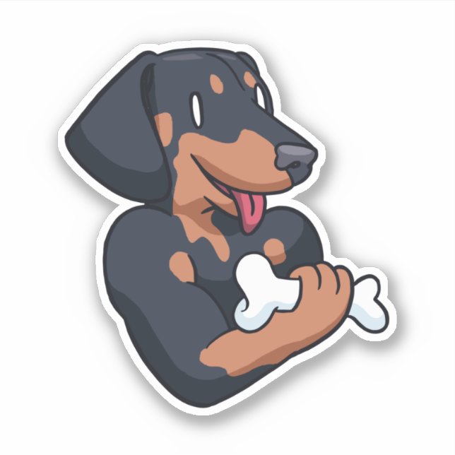 Bonelifter Dachshund Sticker (Front)
