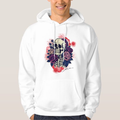 Bones and Botany Love Scary Goth style Hoodie