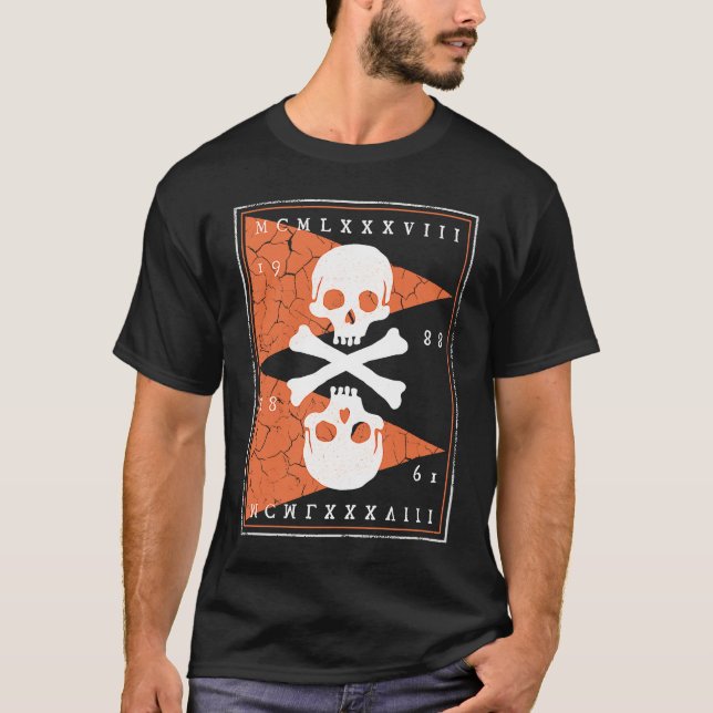 Bones and Skulls Pirate  2 T-Shirt (Front)