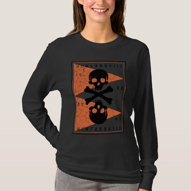 Bones and Skulls Pirate  3 T-Shirt (Front)