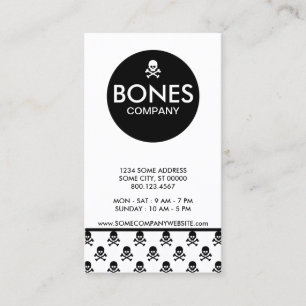 bones company center stripe business card