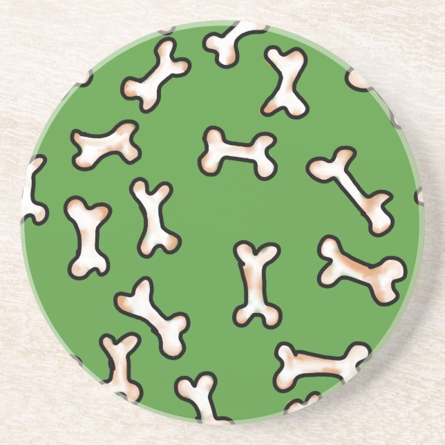 Bones Design Sandstone Coaster (Front)