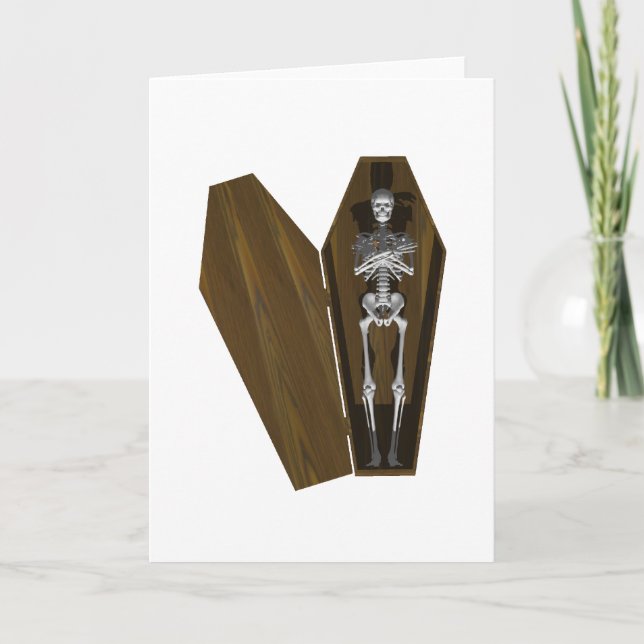 Bones in a Coffin: Halloween: Card (Front)
