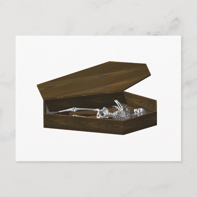 Bones in a Coffin: Halloween: Postcard (Front)