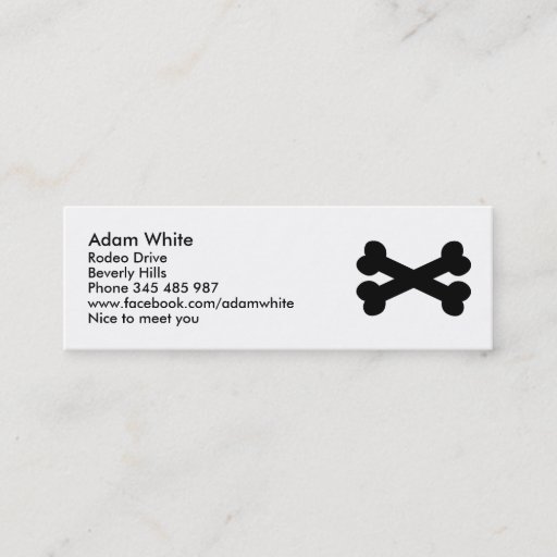 Customizable Bones Business Card