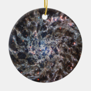 Bones of Galaxy IC5332 from JWST Ceramic Ornament