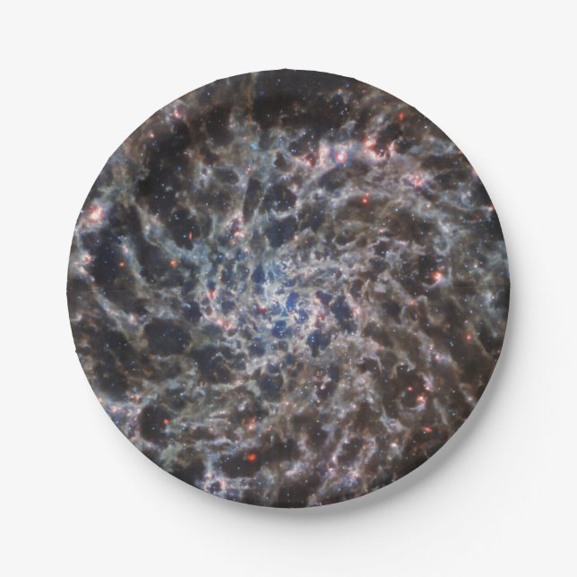 Bones of Galaxy IC5332 from JWST Paper Plates (Front)