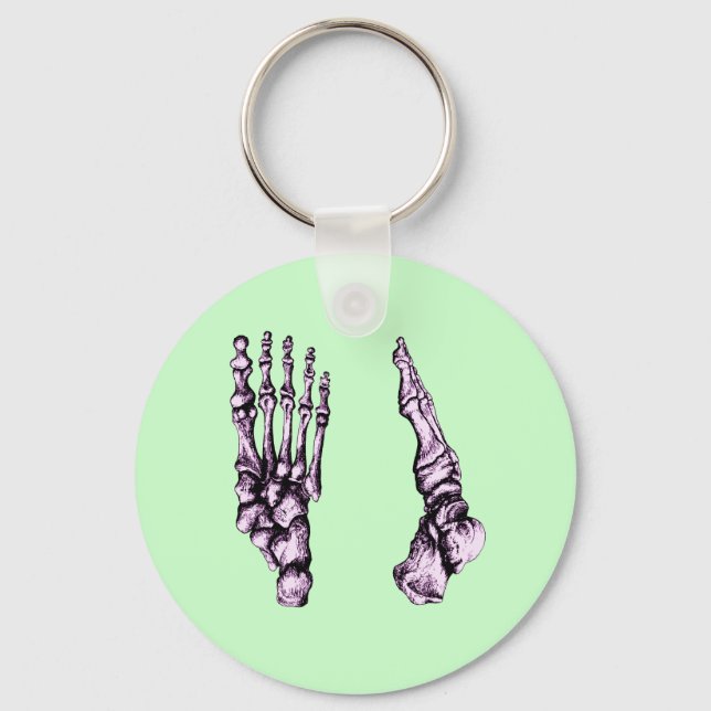 Bones of the feet - purple keychain (Front)