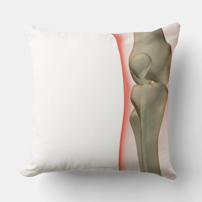 Bones of the Knee 2 Throw Pillow (Front)