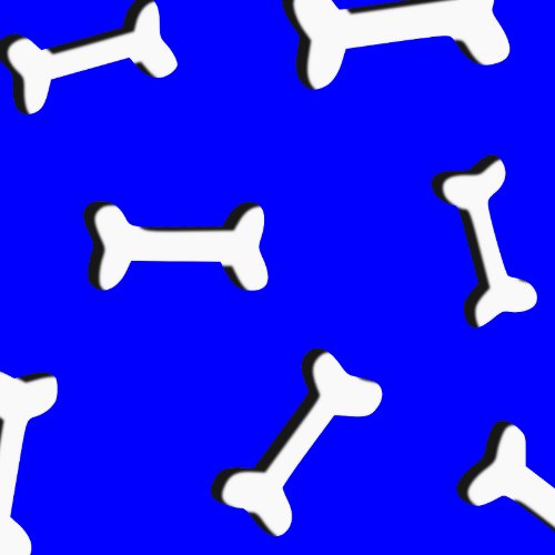 Bones On Blue Background Paper Cutout Custom