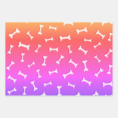 Bones On Colorful Background Paper Cutout Custom
