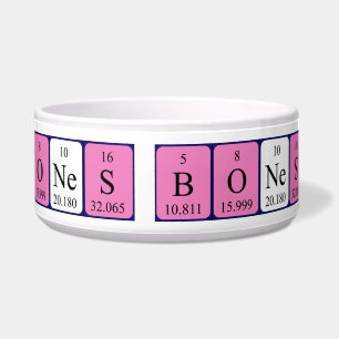 Bones periodic table name pet bowl 2