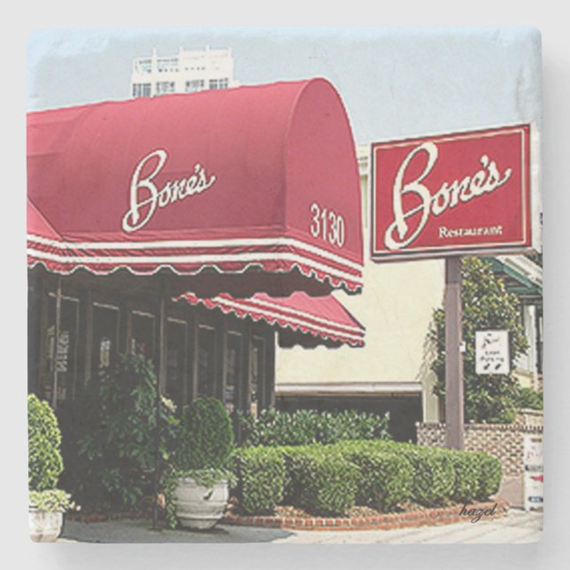 Bones Restaurant, Buckhead Atlanta, Bones  Stone Coaster (Front)
