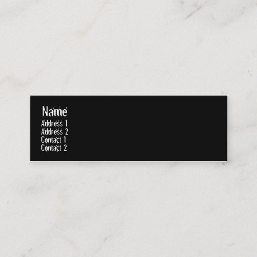 Customizable Bones - Skinny Business Card