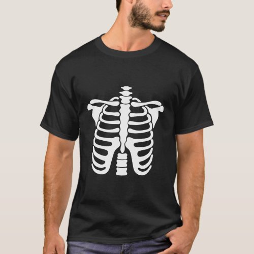 Bones Spinal Column And Skeleton Rib Cage Hallowee T_Shirt