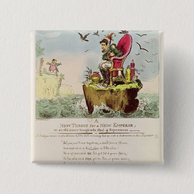 Boney's Elba Chair, published by S. Knight Pinback Button (Front)