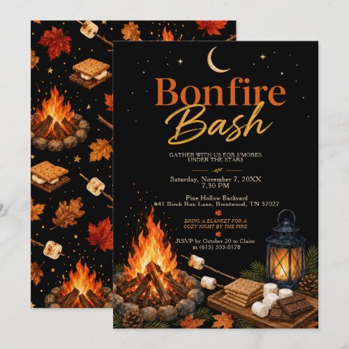 Bonfire Bash Invitation
