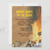 Bonfire Beach Shells Outdoor Party Invitation (Front)