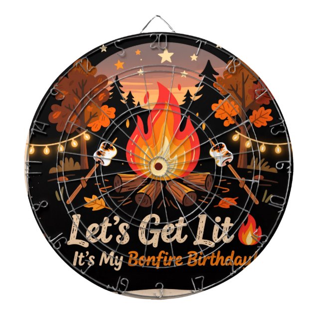 Bonfire Beer Pong Table 🔥 | Outdoor Party  Dart Board (Front)