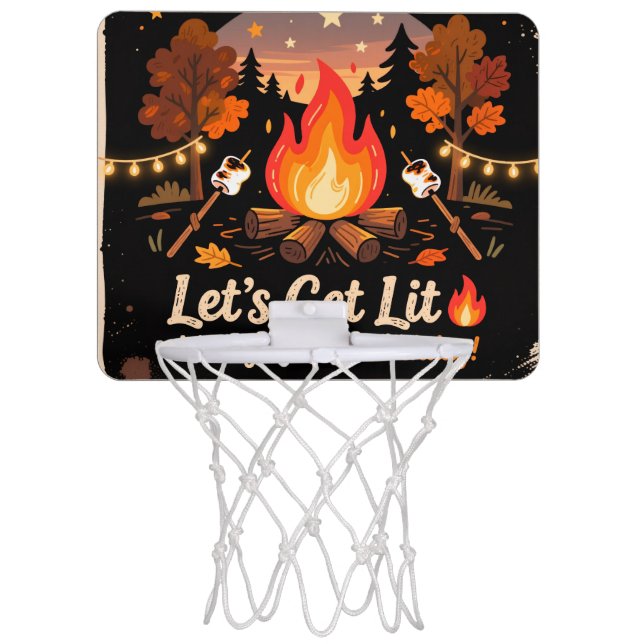 Bonfire Beer Pong Table 🔥 | Outdoor Party  Mini Basketball Hoop (Front)