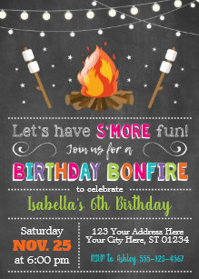 bonfire invitations zazzle