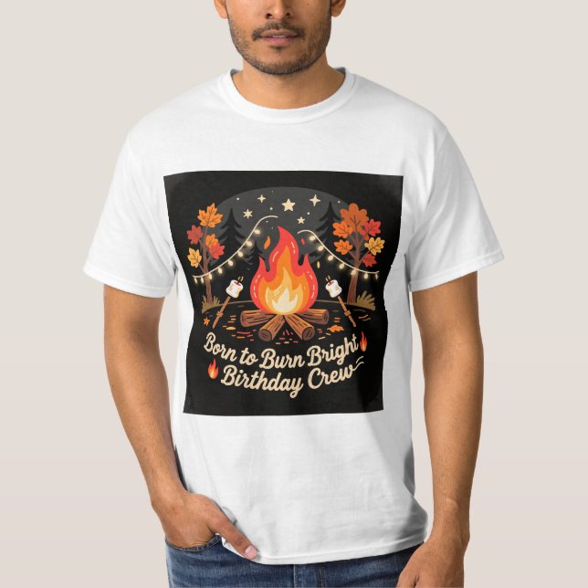 Bonfire Birthday Party T-Shirt 🔥 (Front)